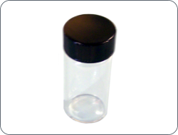 Four ounce glass sample bottle. Approx 25 mm dia x 60 mm high