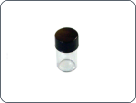 Half ounce glass sample bottle. Approx 12 mm dia x 28 mm high