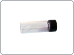 One ounce glass sample bottle. Approx 12 mm dia x 46 mm high