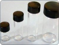 Foursizes of glass sample bottles